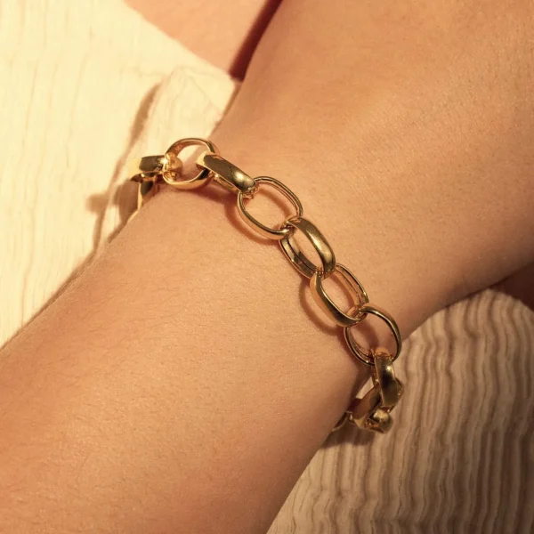 Bibbiena Poppi Acadia 925 sterling zilver gold plated Schakelarmband