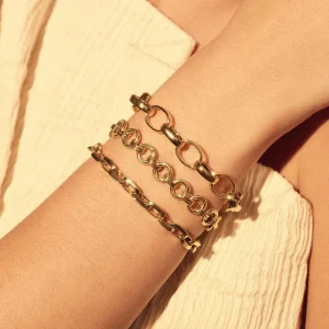 Bibbiena Poppi Acadia 925 sterling zilver gold plated Schakelarmband