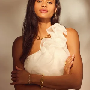 Bibbiena Poppi Adriane 925 sterling zilveren gold plated oorhangers