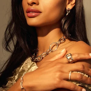 Bibbiena Poppi Adriane te 925 sterling zilver Schakelketting