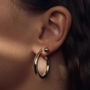 Bibbiena Poppi Casentino 925 sterling zilver gold plated Creolen