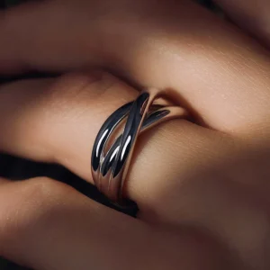 Bibbiena Poppi Casentino 925 sterling zilveren drie-eenheidsring