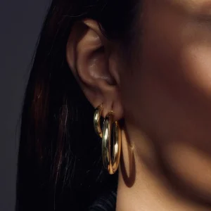 Bibbiena Poppi Casentino 925 sterling zilveren gold plated oorringen met 14 karaat gouden plating