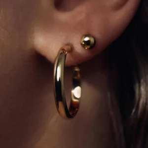 Bibbiena Poppi Casentino 925 sterling zilver gold plated Creolen