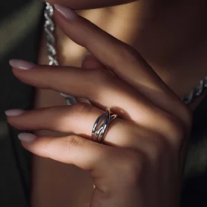 Bibbiena Poppi Casentino 925 sterling zilveren drie-eenheidsring