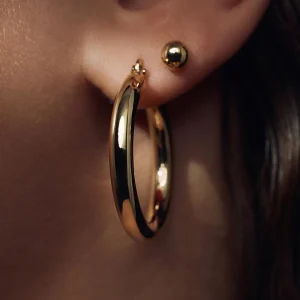 Bibbiena Poppi Casentino 925 sterling zilver gold plated Creolen