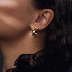 Bibbiena Poppi Casentino 925 sterling zilver gold plated Creolen