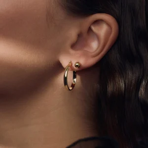 Bibbiena Poppi Casentino 925 sterling zilver gold plated Creolen