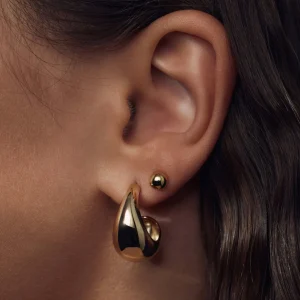 Bibbiena Poppi Casentino 925 sterling zilver gold plated Oorknoppen