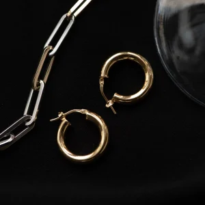 Bibbiena Poppi Casentino 925 sterling zilveren gold plated oorringen met 14 karaat gouden plating