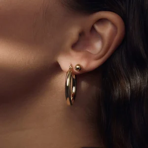 Bibbiena Poppi Casentino 925 sterling zilver gold plated Creolen