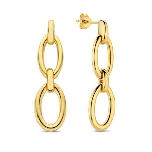 Bibbiena Poppi Clara 925 sterling zilveren gold plated oorhangers