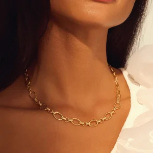 Bibbiena Poppi Clara 925 sterling zilver gold plated Schakelketting