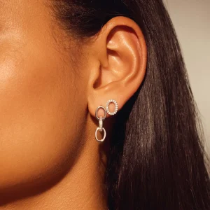 Bibbiena Poppi Clara 925 sterling zilver Oorknoppen met zirkonia stenen