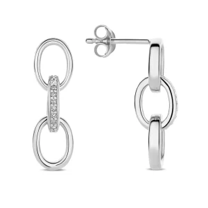 Bibbiena Poppi Clara 925 sterling zilver Oorhangers met zirkonia stenen