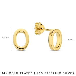 Bibbiena Poppi Clara 925 sterling zilver gold plated Oorknoppen