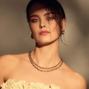 Bibbiena Poppi Lucia 925 sterling zilver gold plated Schakelketting