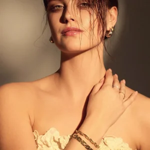 Bibbiena Poppi Lucia 925 sterling zilver gold plated Schakelarmband