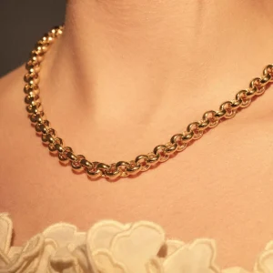 Bibbiena Poppi Lucy 925 sterling zilver gold plated Schakelketting