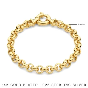 Bibbiena Poppi Lucy 925 sterling zilver gold plated Schakelarmband