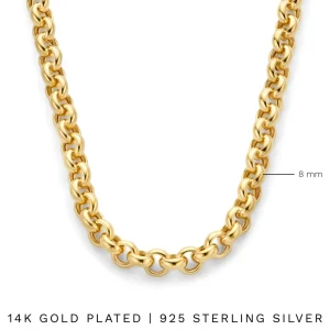 Bibbiena Poppi Lucy 925 sterling zilver gold plated Schakelketting