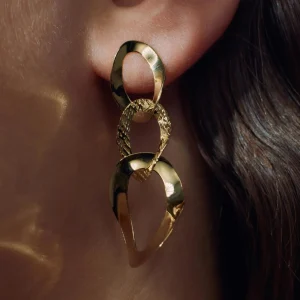 Bibbiena Poppi Madonna 925 sterling zilver gold plated Oorhangers met 14 karaat gouden plating