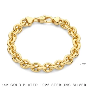 Bibbiena Poppi Mila 925 sterling zilver gold plated Schakelarmband