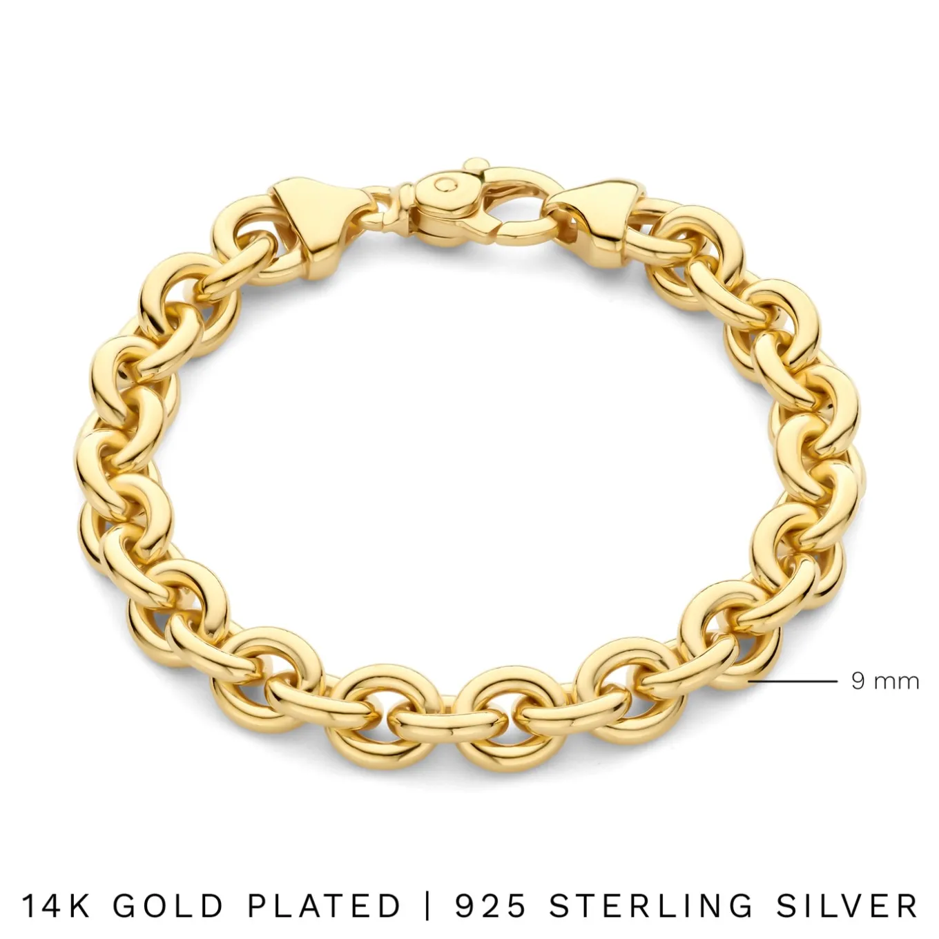 bibbiena_poppi_mila__ster_3.webp Bibbiena Poppi Mila 925 sterling zilver gold plated Schakelarmband