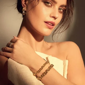 Bibbiena Poppi Tara 925 sterling zilver gold plated Schakelarmband