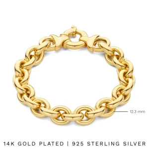 Bibbiena Poppi Tara 925 sterling zilver gold plated Schakelarmband