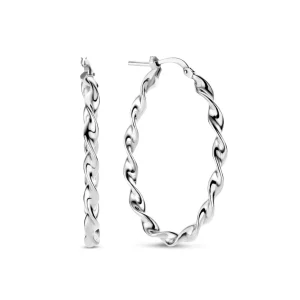 Bibbiena Poppi Viviana 925 sterling zilveren oorringen met twist