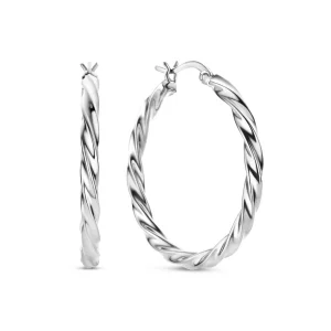 Bibbiena Poppi Viviana 925 sterling zilveren oorringen met twist