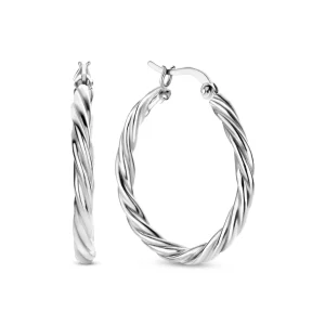 Bibbiena Poppi Viviana 925 sterling zilveren oorringen met twist