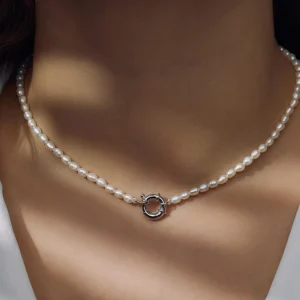 Brioso Cortona Bella 925 sterling zilveren parel Ketting met zoetwaterparels