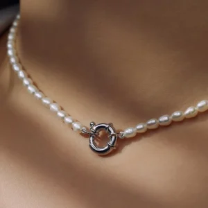 Brioso Cortona Bella 925 sterling zilveren parel Ketting met zoetwaterparels