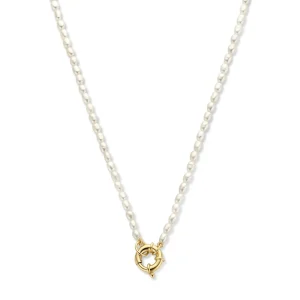 Brioso Cortona Bella 925 sterling zilveren gold plated parel ketting