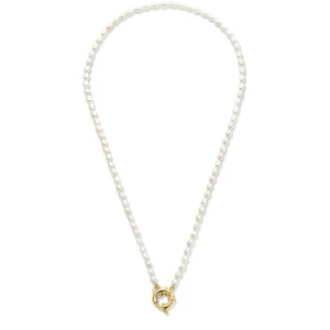 Brioso Cortona Bella 925 sterling zilveren gold plated parel ketting