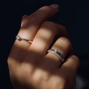 Cento Luci Mila 925 sterling zilveren ring met zirkonia steen