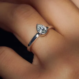 Cento Luci Natale 925 sterling zilveren ring met preciosa kristal