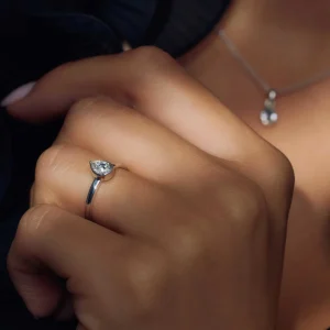 Cento Luci Natale 925 sterling zilveren ring met preciosa kristal