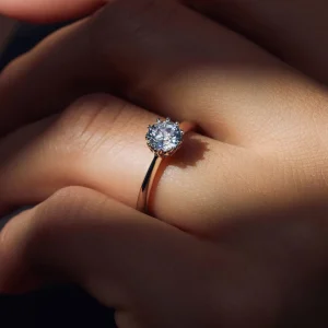 Cento Luci Rosia 925 sterling zilveren ring met zirkonia steen