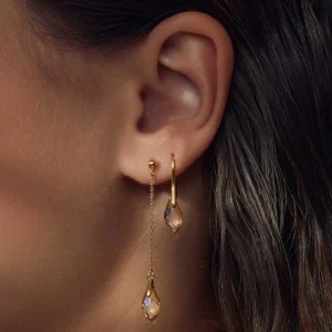 La Sirena Ombrone 925 sterling zilveren gold plated Oorhangers