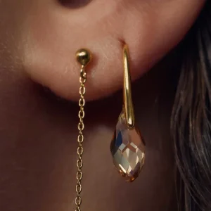 La Sirena Ombrone 925 sterling zilveren gold plated Oorhangers