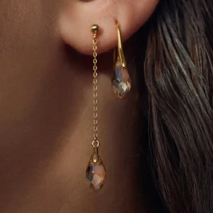 La Sirena Ombrone 925 sterling zilveren gold plated Oorhangers