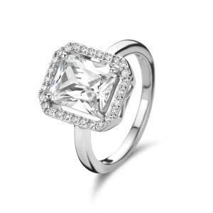 Mia Colore Bianca 925 sterling zilveren ring met zirkonia steen