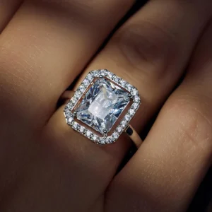 Mia Colore Bianca 925 sterling zilveren ring met zirkonia steen