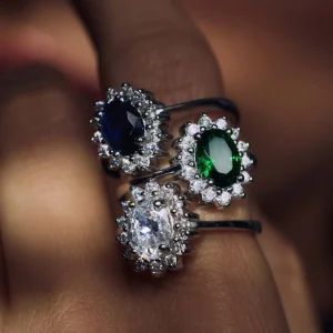 Mia Colore Bianca 925 sterling zilveren ring met zirkonia steen