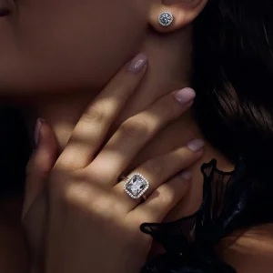 Mia Colore Bianca 925 sterling zilveren ring met zirkonia steen