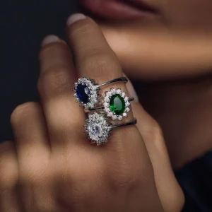 Mia Colore Bianca 925 sterling zilveren ring met zirkonia steen