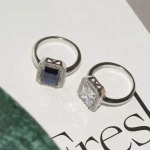 Mia Colore Bianca 925 sterling zilveren ring met zirkonia steen